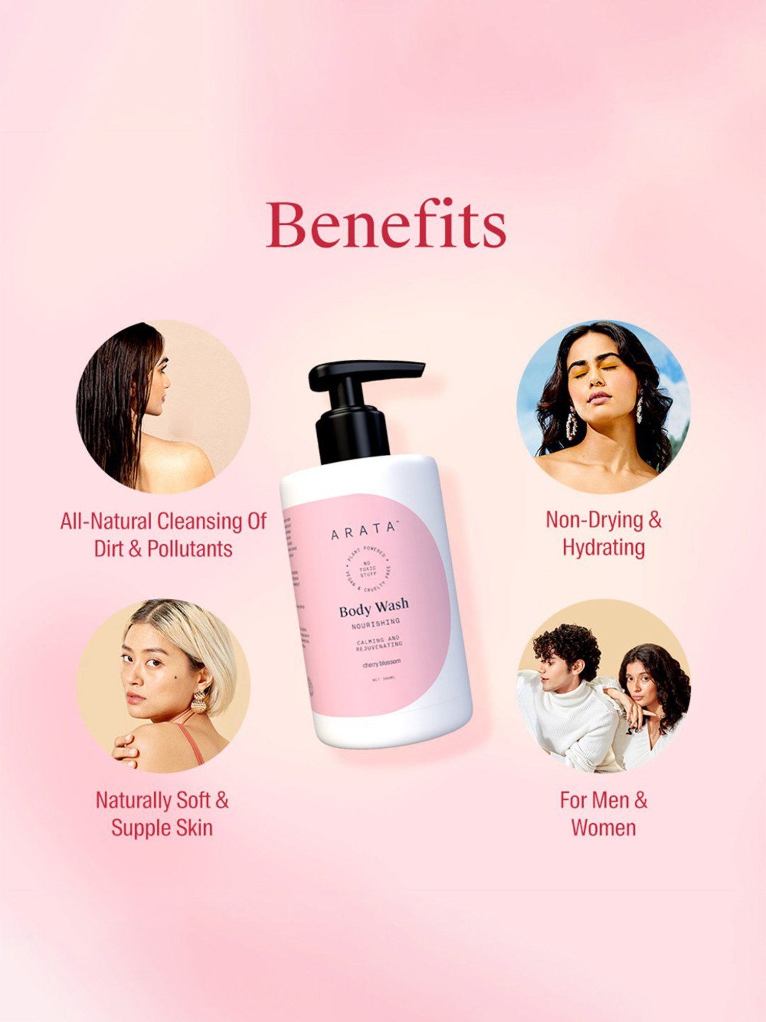 Arata Cherry Blossom Nourishing Body Wash - 300 ml