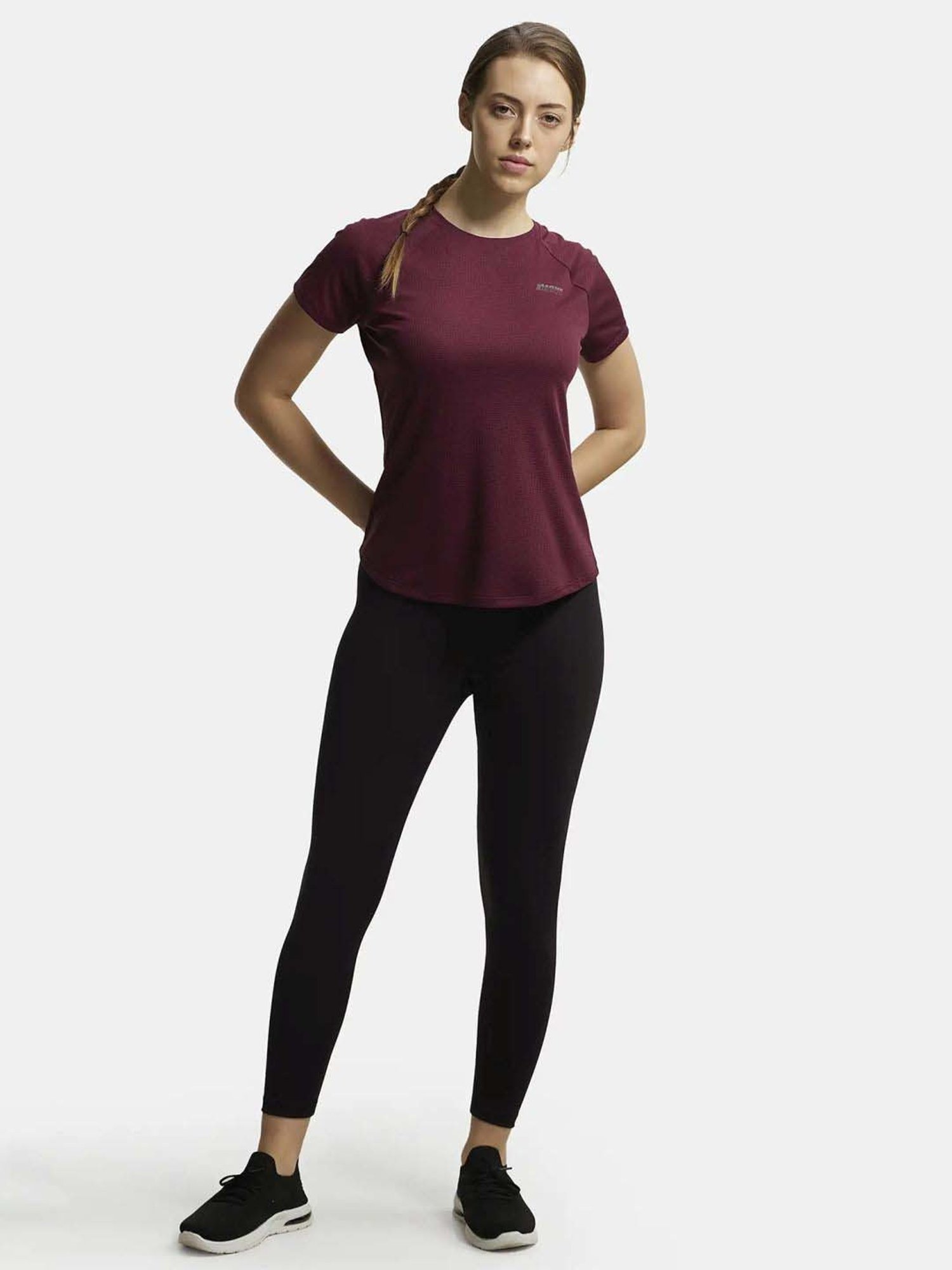 Jockey Purple Printed Sports T-Shirt