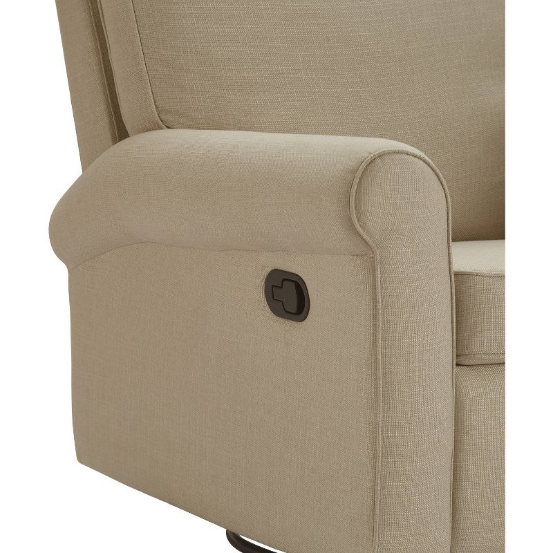 Hughes Swivel Recliner Chair Sand - ClickDecor