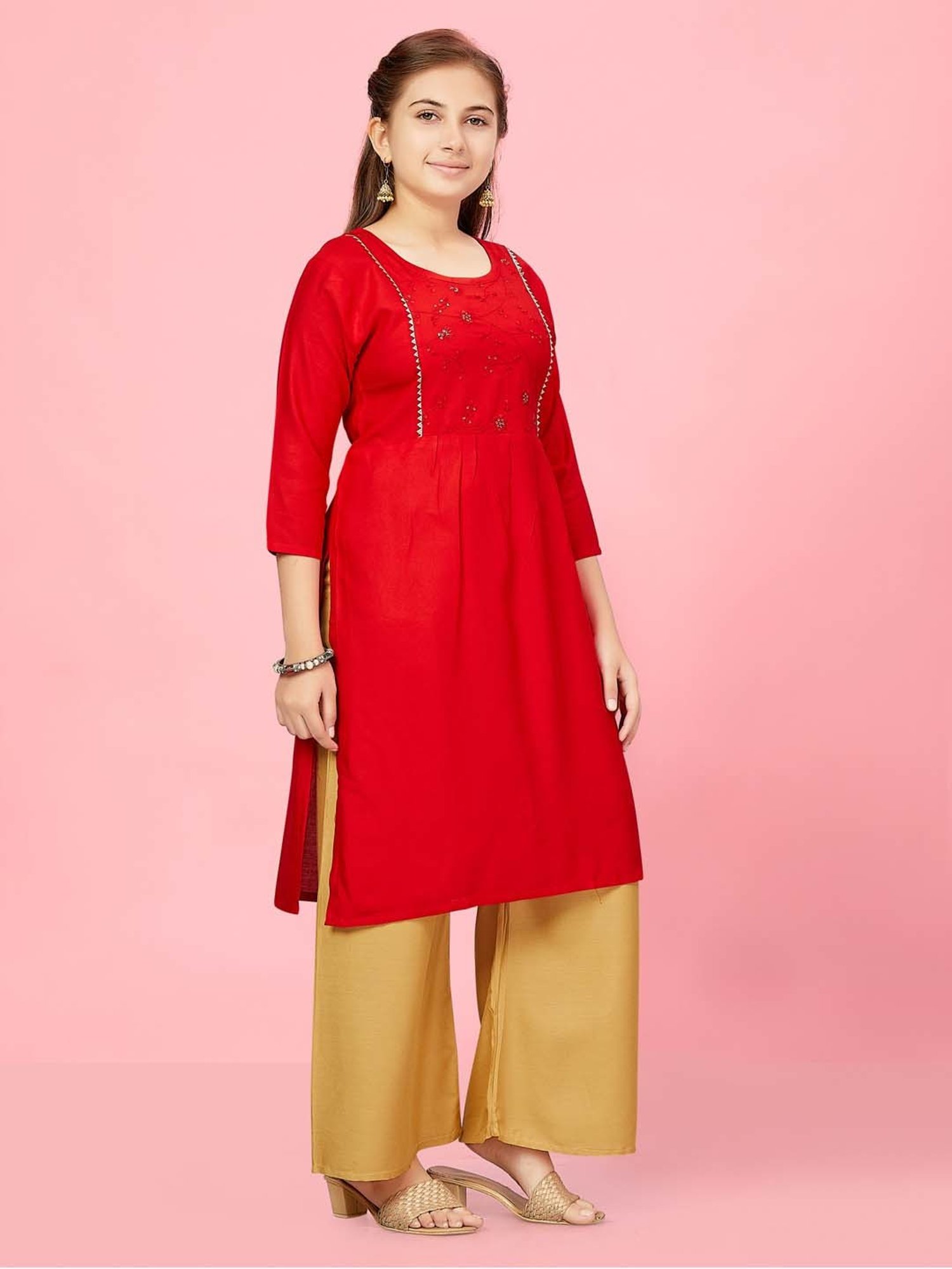 Peppermint Kids Navy Regular Fit Kurta Set