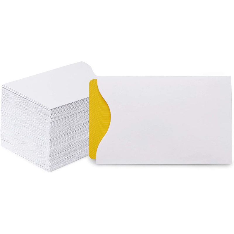 Stockroom Plus 500-Pack White Blank Keycard Envelope Sleeves, Card Protectors for Business (3.5 x 2.3 in)