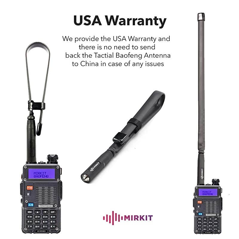 Foldable Tactical Antenna 18.7 inch with SMA-Female Connector, Dual Band VHF/UHF (136-174MHz, 400-480MHz) for: UV-5R, UV-82, BF-F8HP, UV-5R V2+ Plus, BF-F9 V2+ Two Way Radios