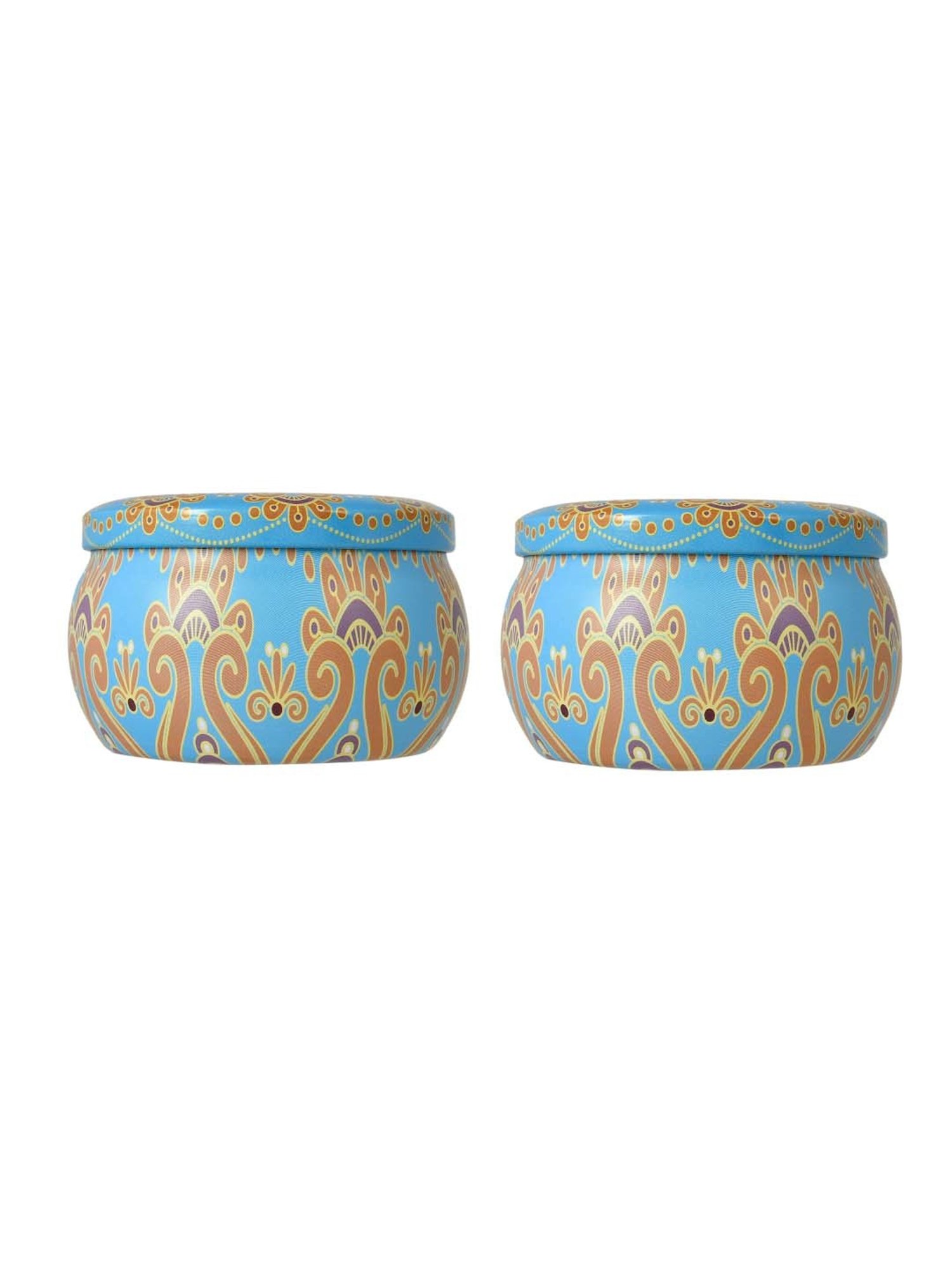 TAYHAA Blue & Brown Wax Serenity Candle Jar