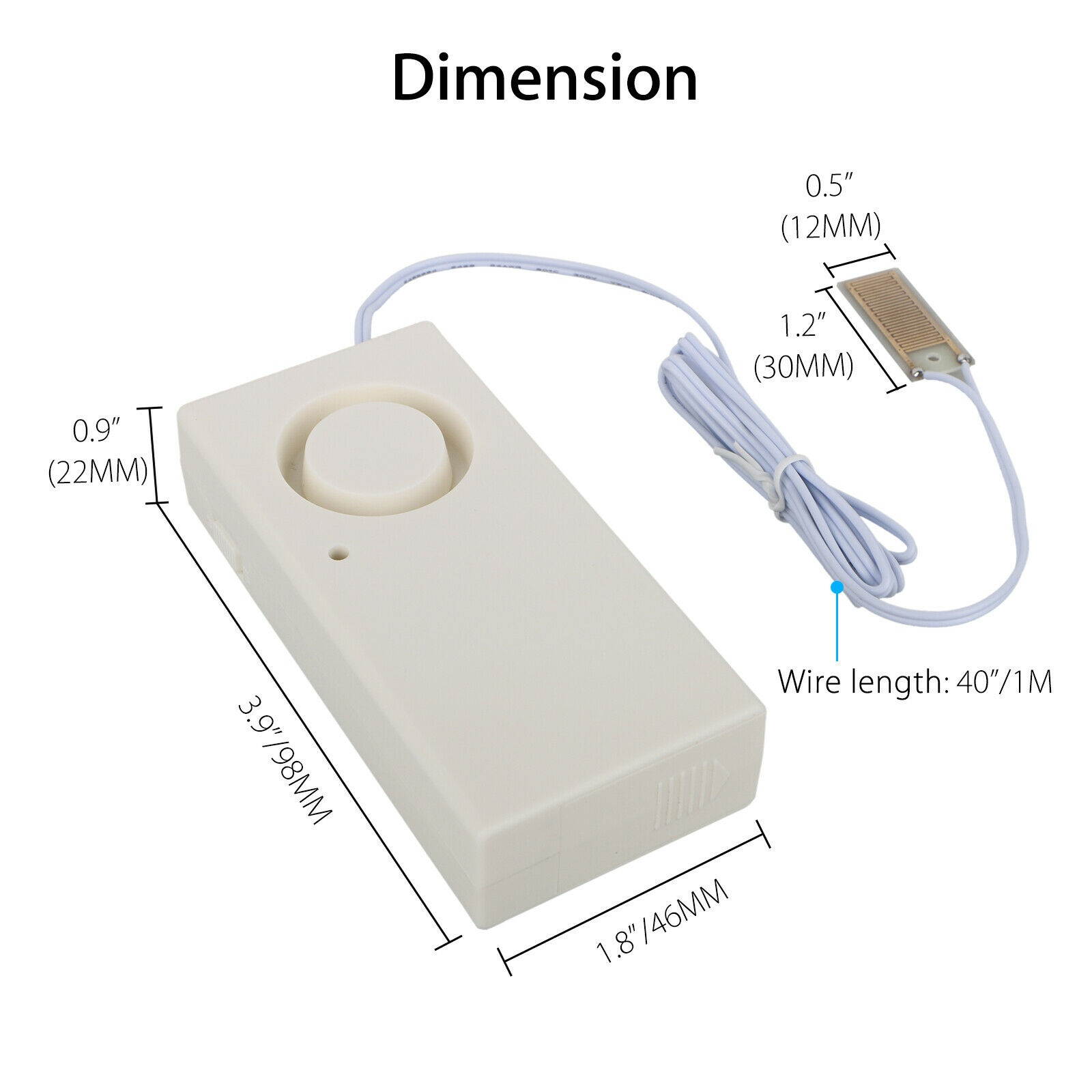 130db Water Leak Alarm Flood Level Overflow Detector Sensor Home Security Alert