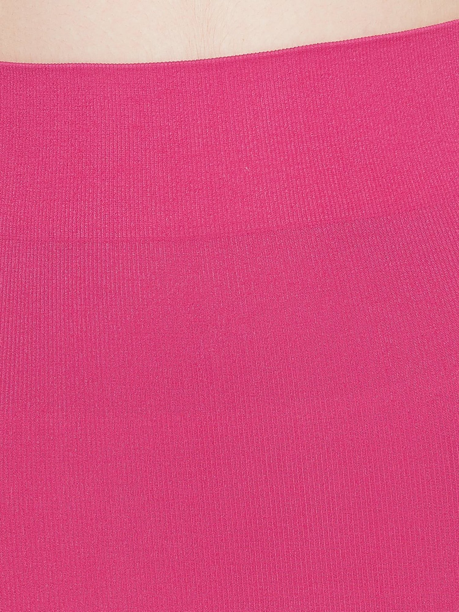 Clovia Pink Plain Saree Shapewear