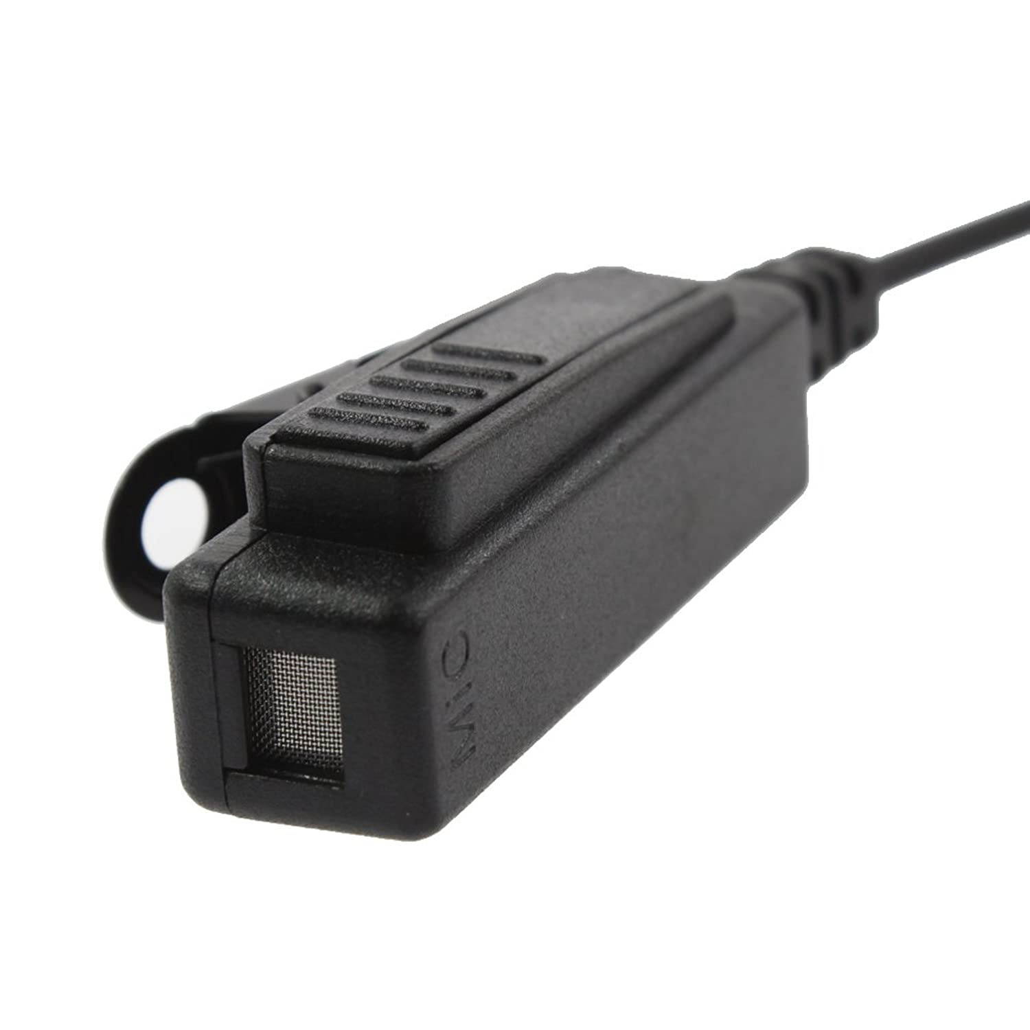 KENMAX 3' 2-Wire Covert Acoustic Tube FBI Earpiece Headset with PTT Mic for Multi-PIN Motorola GP338+ GP388:EX500 GL200