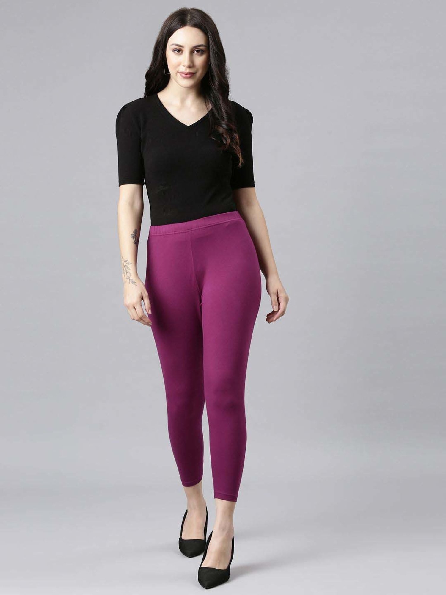 Dixcy Slimz Wine Mid Rise Leggings