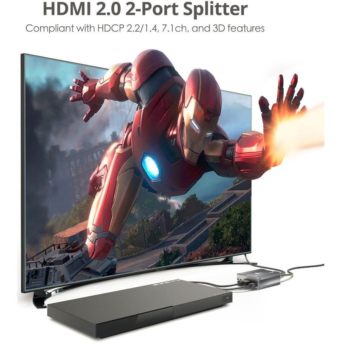 SIIG 1x2 HDMI 2.0 4K HDR Splitter
