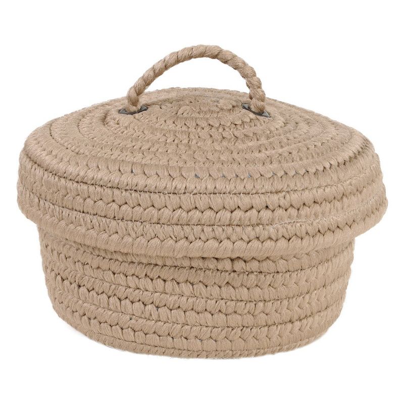 Colonial Mills Peek-A-Boo Basket and Lid - Tan