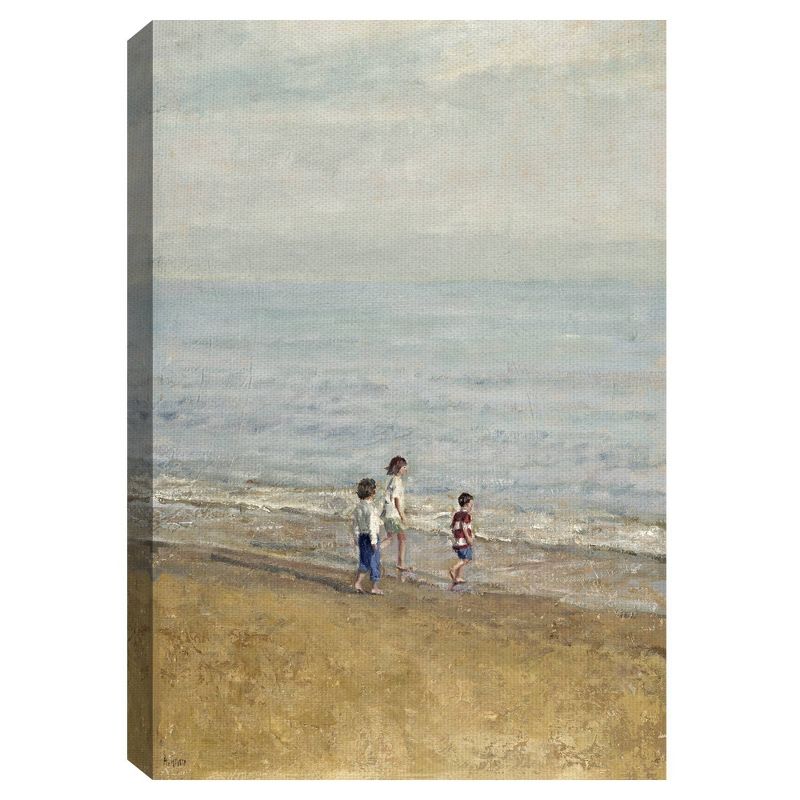24" x 36" Games on the Beach by Alicia Grau Art on Canvas - Fine Art Canvas