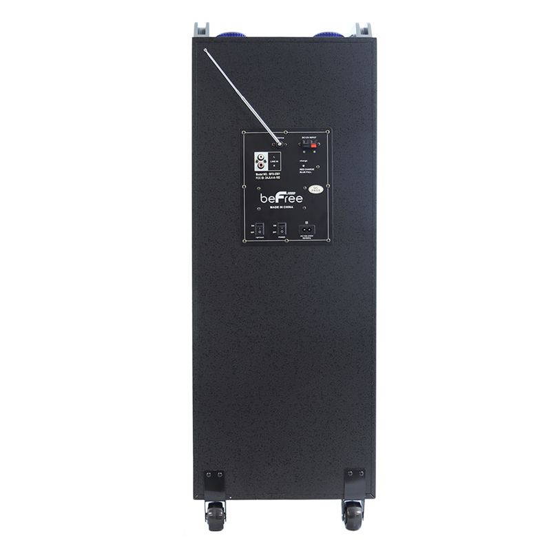 beFree Sound Double 10 Inch Subwoofer Portable Bluetooth Party Speaker