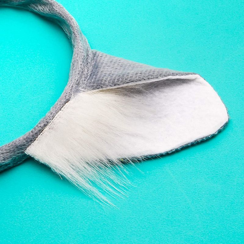 Spooky Central 2-Pack Cute Wolf Ears Headband  Animal Cosplay Halloween Party Decorations, Gray 9.5 x 6 in