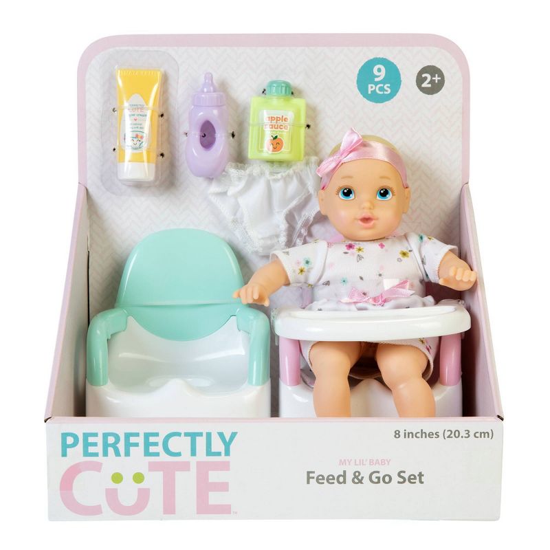 Perfectly Cute 8" My Lil' Baby Feed N Go Set - Blue Eyes
