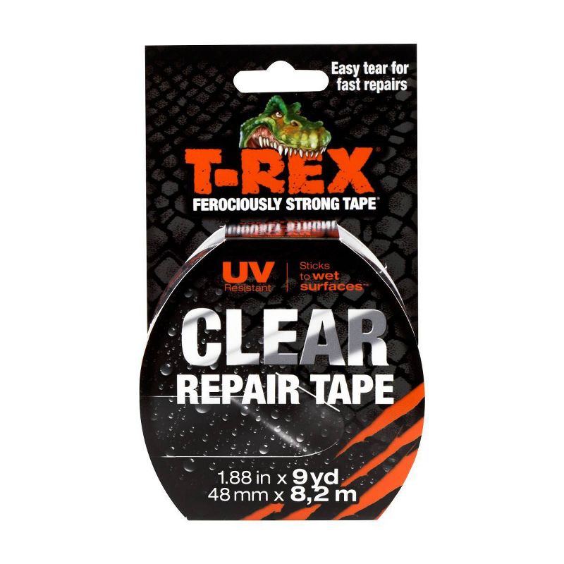 T-Rex 1.88'x9yd Ferociously Strong Clear Repair Tape Clear