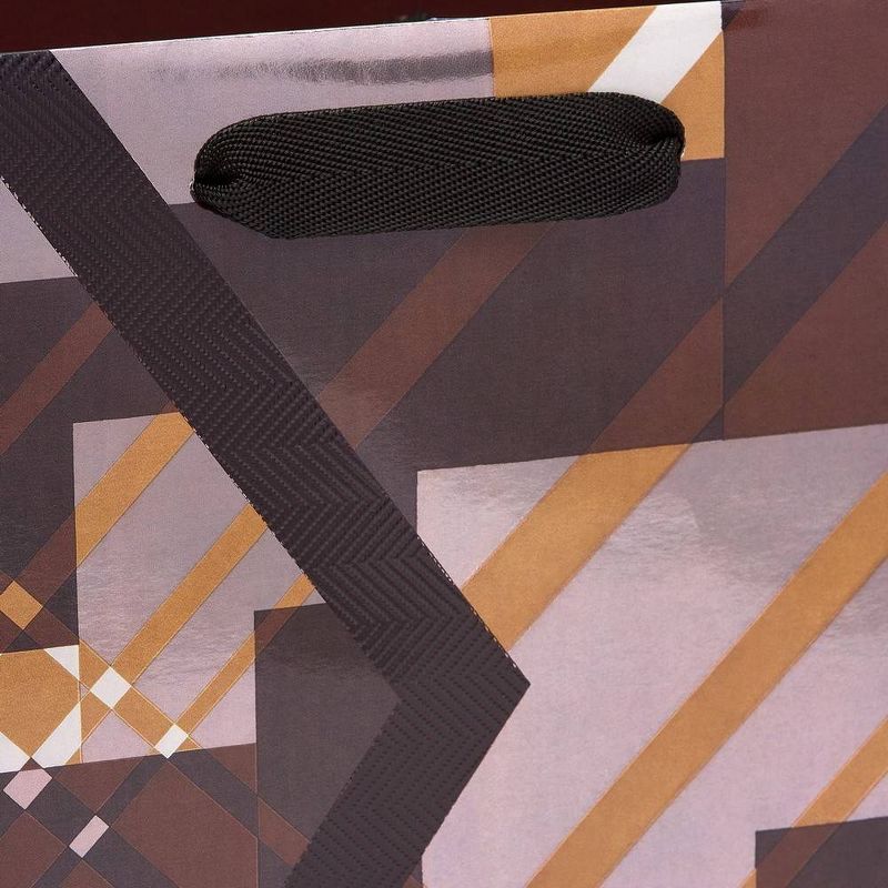 Father's Day Gift Bag Plaid Medium - Papyrus