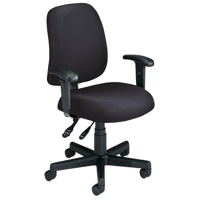 OFM Posture Series Mid-Back Task Chair with Arms, in Black (118-2-AA-805)