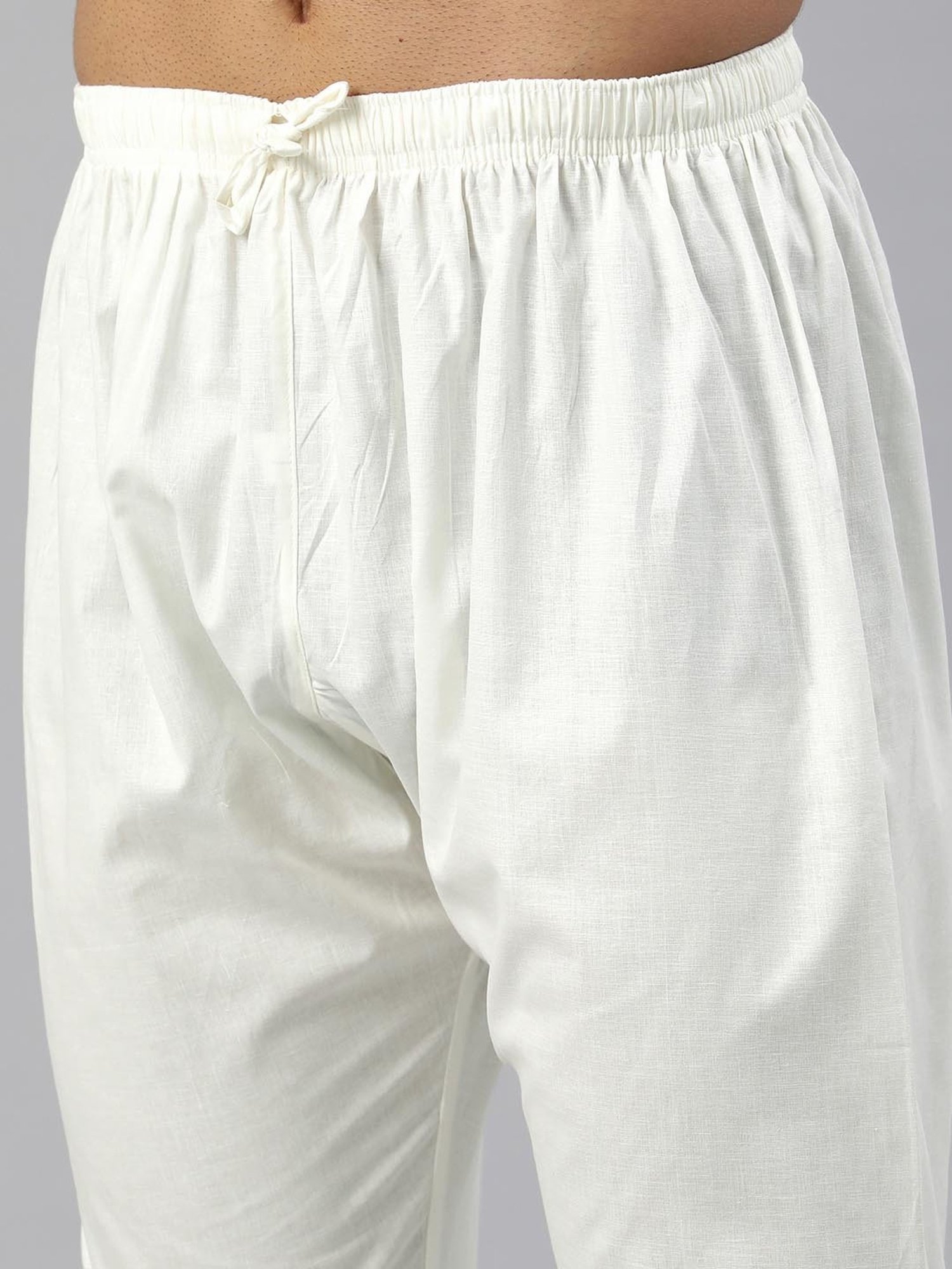 Manthan Dark Blue & White Regular Fit Self Design Kurta & Churidar Set