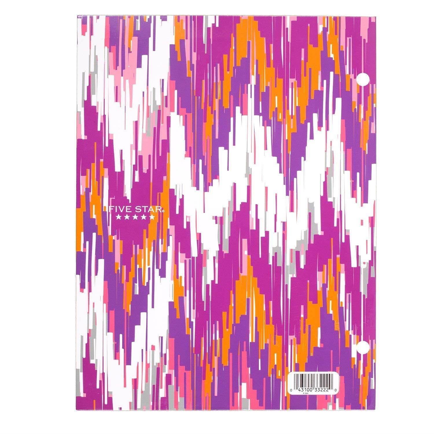 Five Star 4-Pocket Folders, Folders with Pockets, Assorted Designs, 6 Pack (73844)