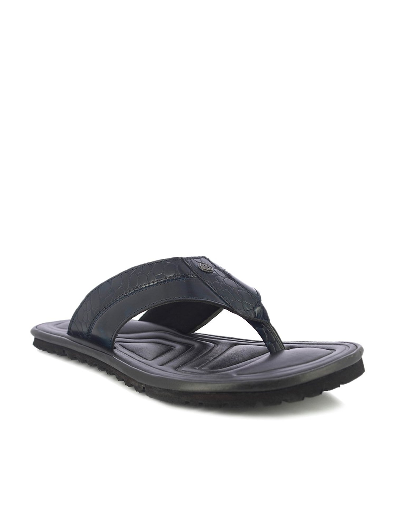Alberto Torresi Men's Navy Thong Sandals