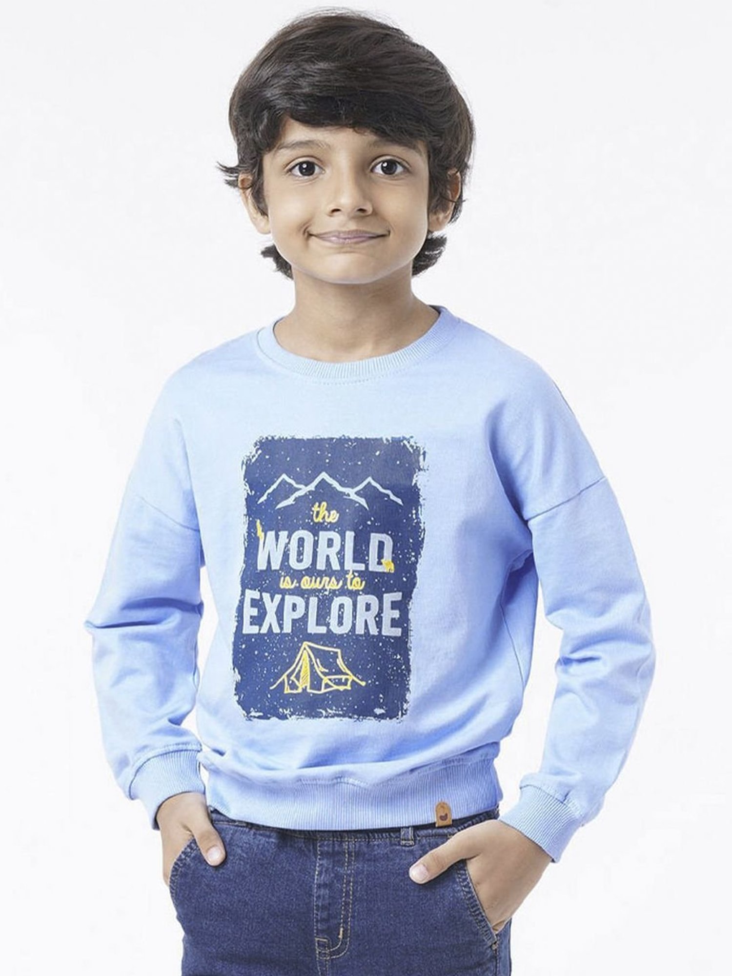 Mothercare Kids Navy Printed Full Sleeves Sweatshirt