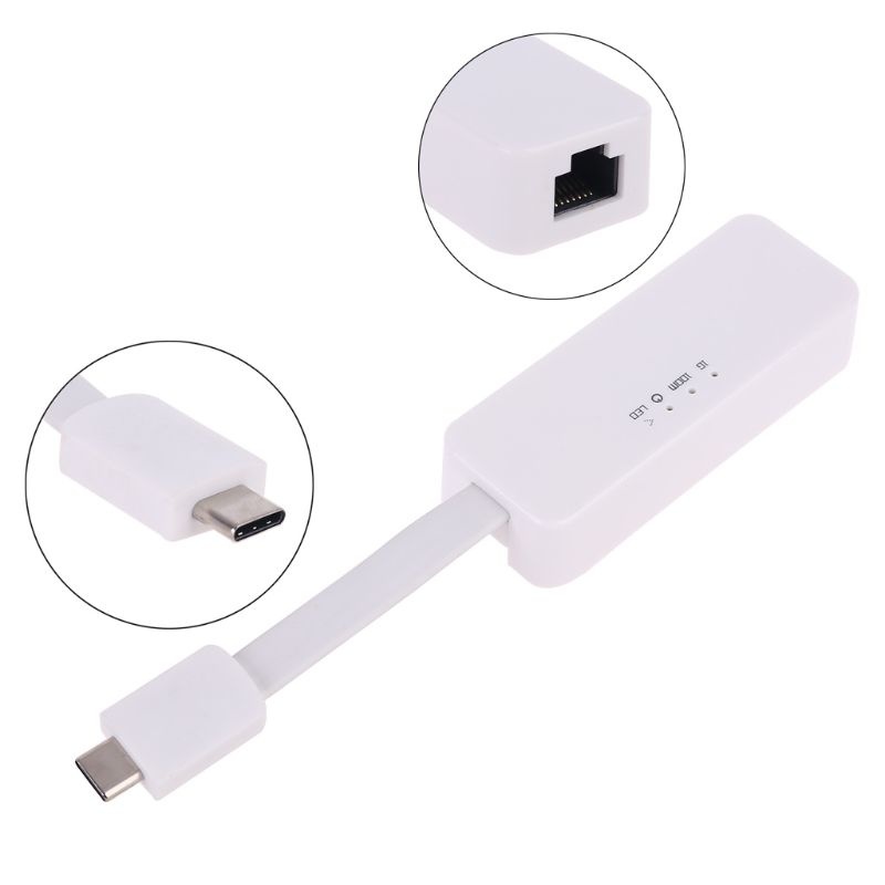 Type C to RJ45 Gigabit 10/100/1000 Mbps Net Work Card Adapter for Mobile Phones Notebook Tablets TXA062