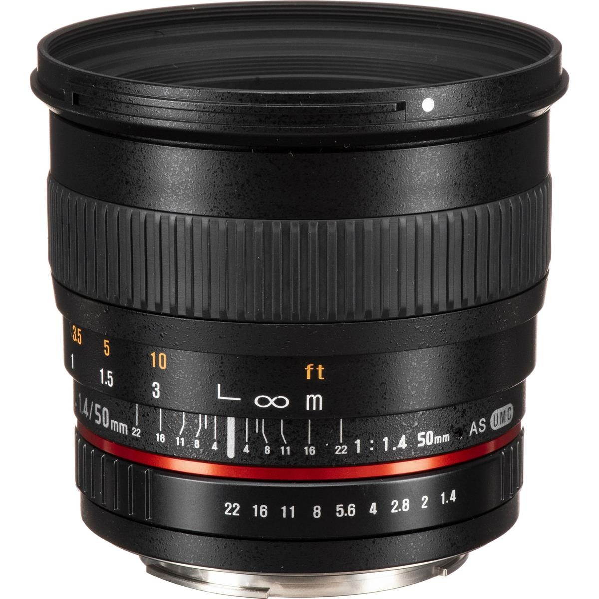 Rokinon 50mm F1.4 Lens for Canon EF Mount #50M-C