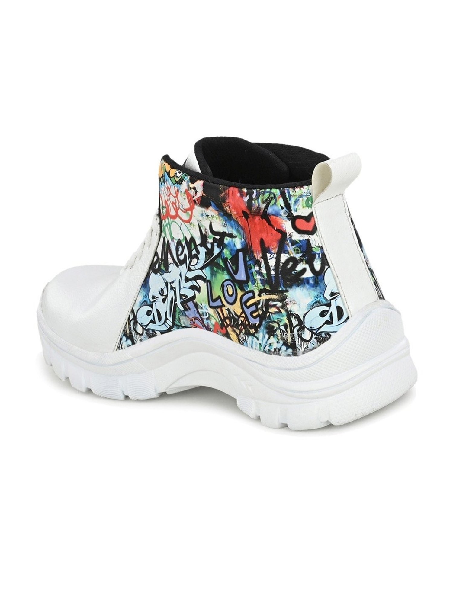 Prolific Men's Elite White Ankle High Sneakers