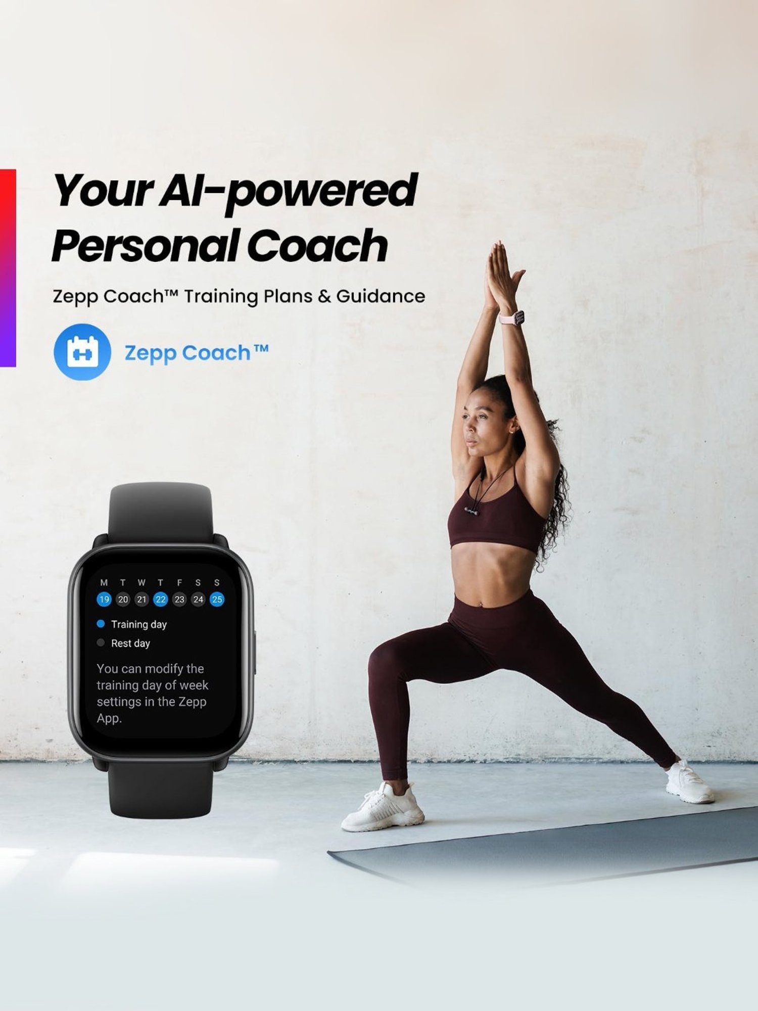 Amazfit Active BT Calling Smartwatch with 1.75 inch AMOLED Display & Alexa Built-in (Pink)