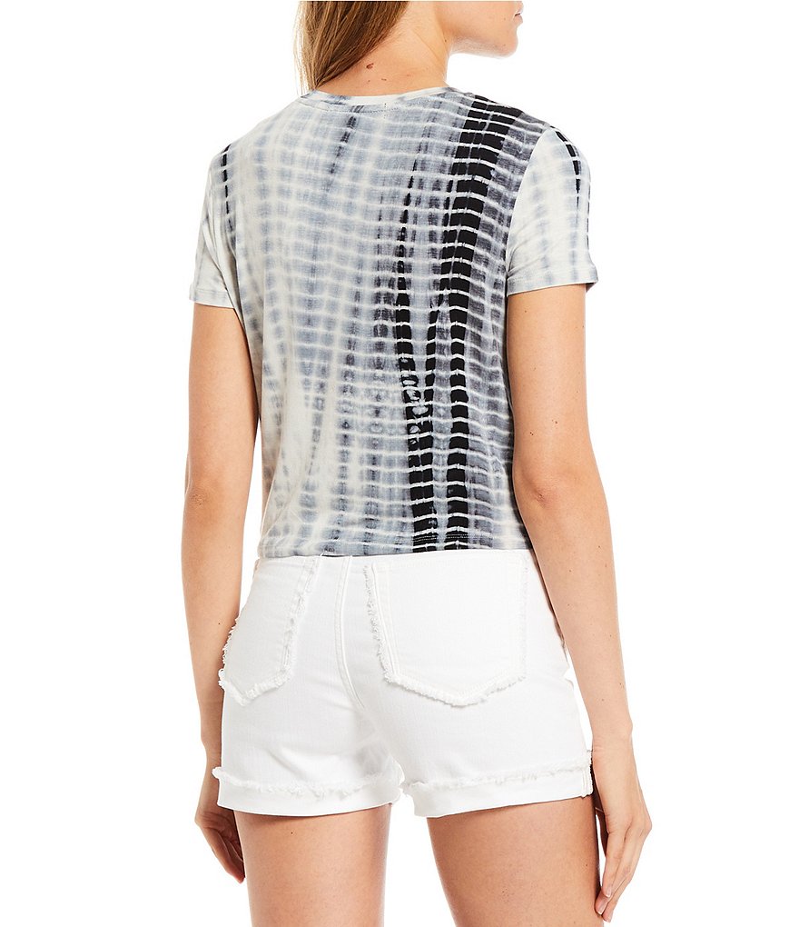 Honey & Sparkle Tie Dye Tie Front Tee