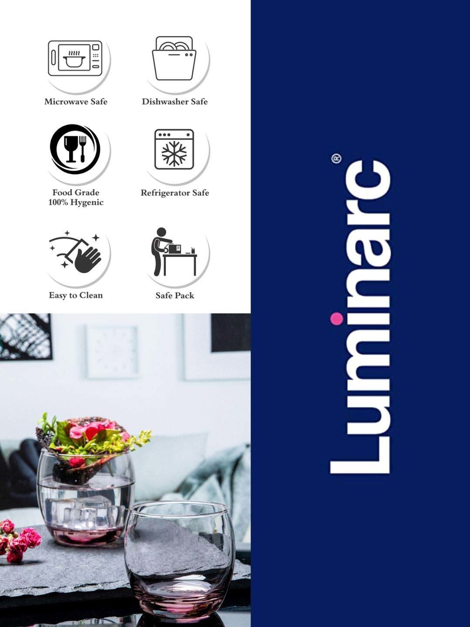 Luminarc Transparent Glass Tumbler (0.32 L) - Set of 6