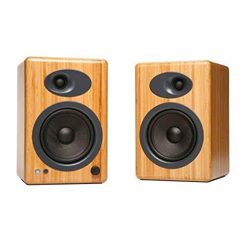 Audioengine A5+ Limited Edition Powered Desktop Speaker Package (White) With B1 Bluetooth Music Receiver