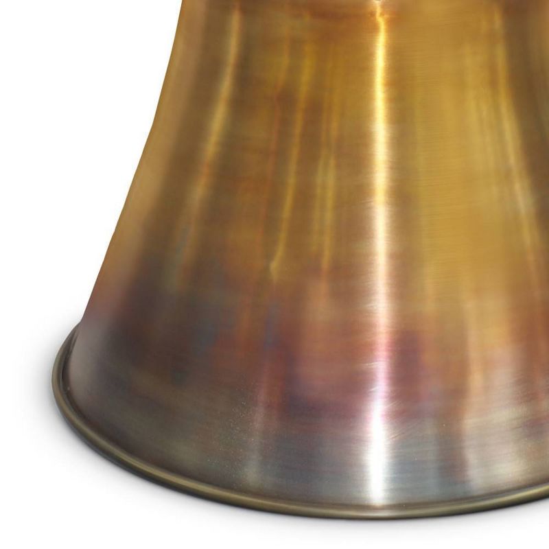 Cliona Metal Side Table Tarnished Brass - WyndenHall