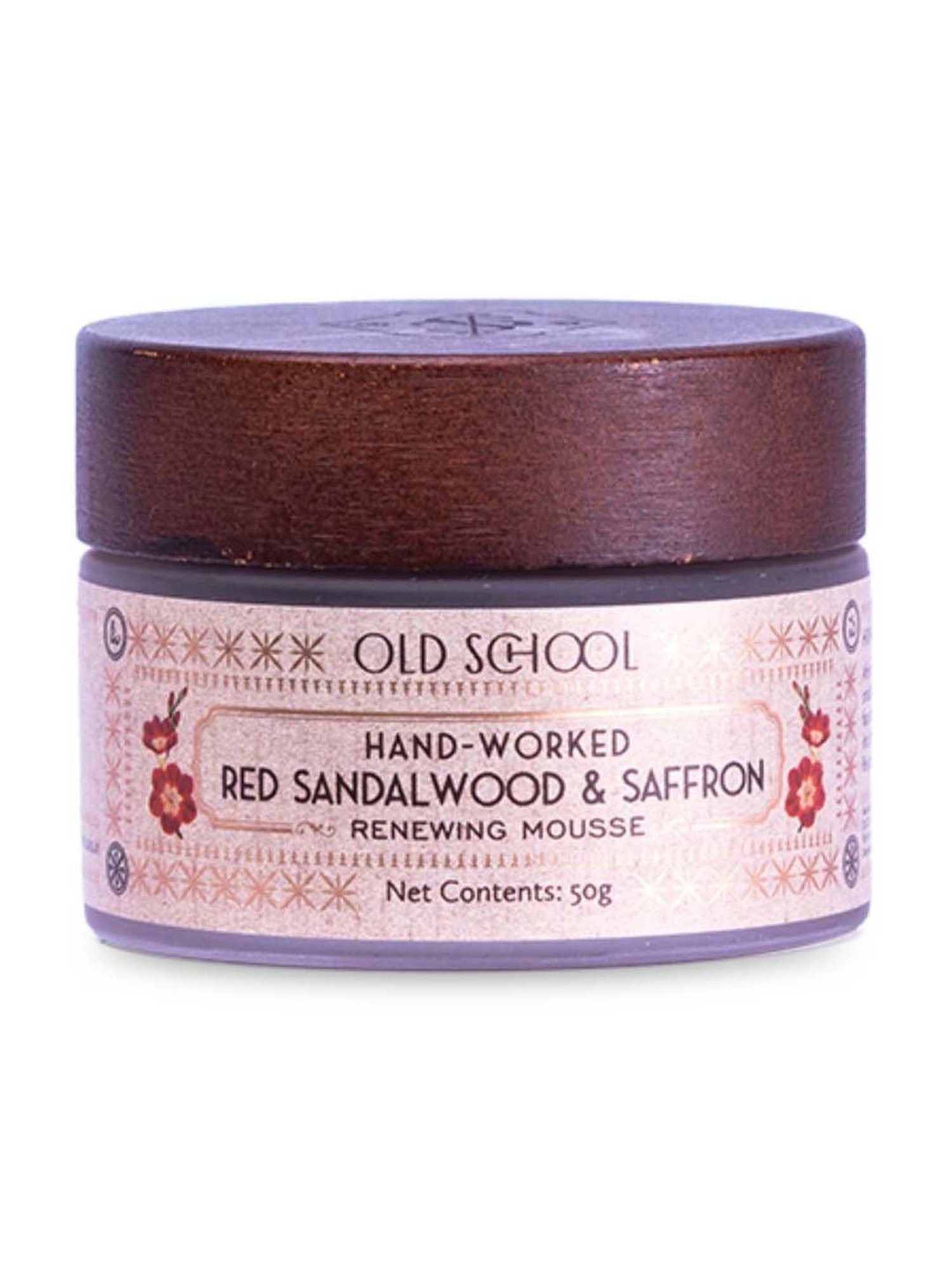 Old School Rituals Hand-Worked Red Sandalwood & Saffron Renewing Mousse - 50 gm