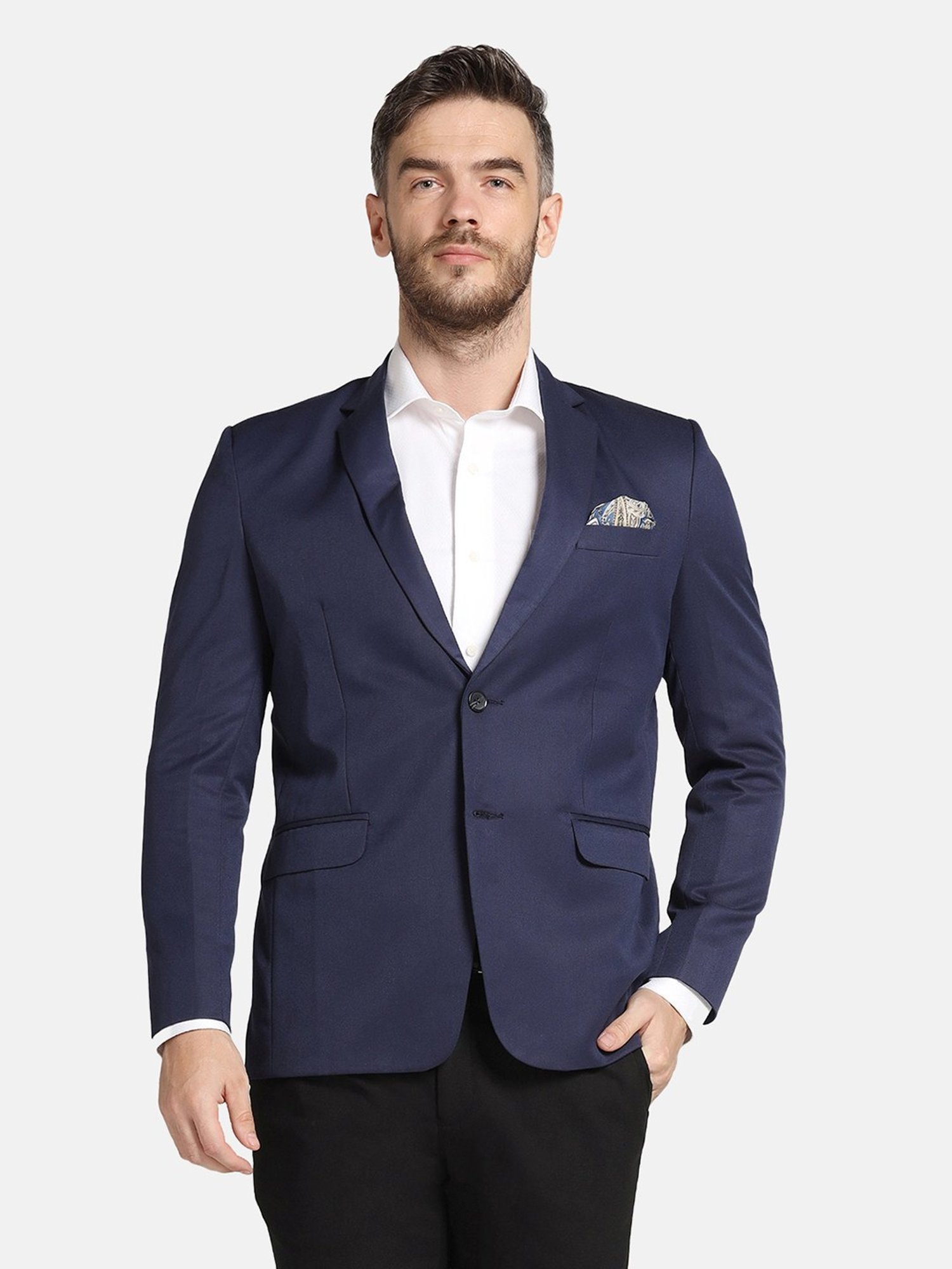 Tahvo Navy Regular Fit Blazer