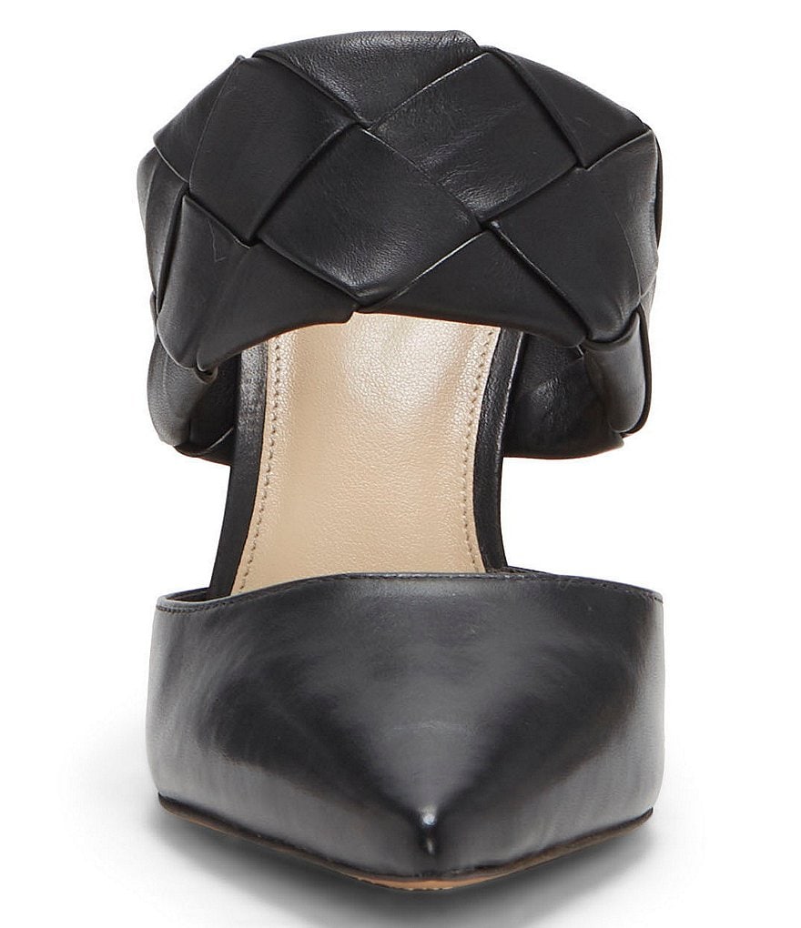 Vince Camuto Alandra Leather Woven Banded Mules