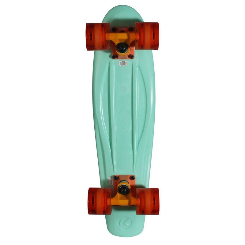 Kryptonics 22.5" Originals Skateboard - Orange /Teal