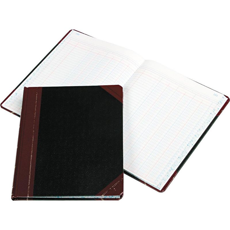 Boorum & Pease Columnar Accounting Book Six Column Black Cover 150 Pages 8 1/8 x 10 3/8 211506