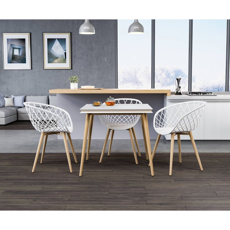 Set of 2 Kurv Chair White - Jamesdar