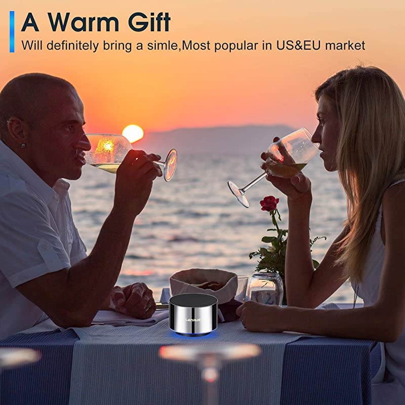 Portable Bluetooth Speaker-Mini Wireless Outdoor Rechargeable Speakers with LED,Built-in-Mic,Handsfree Call,AUX Line,TF Card,HD Stereo Sound and Bass for iPhone Ipad Android Phone