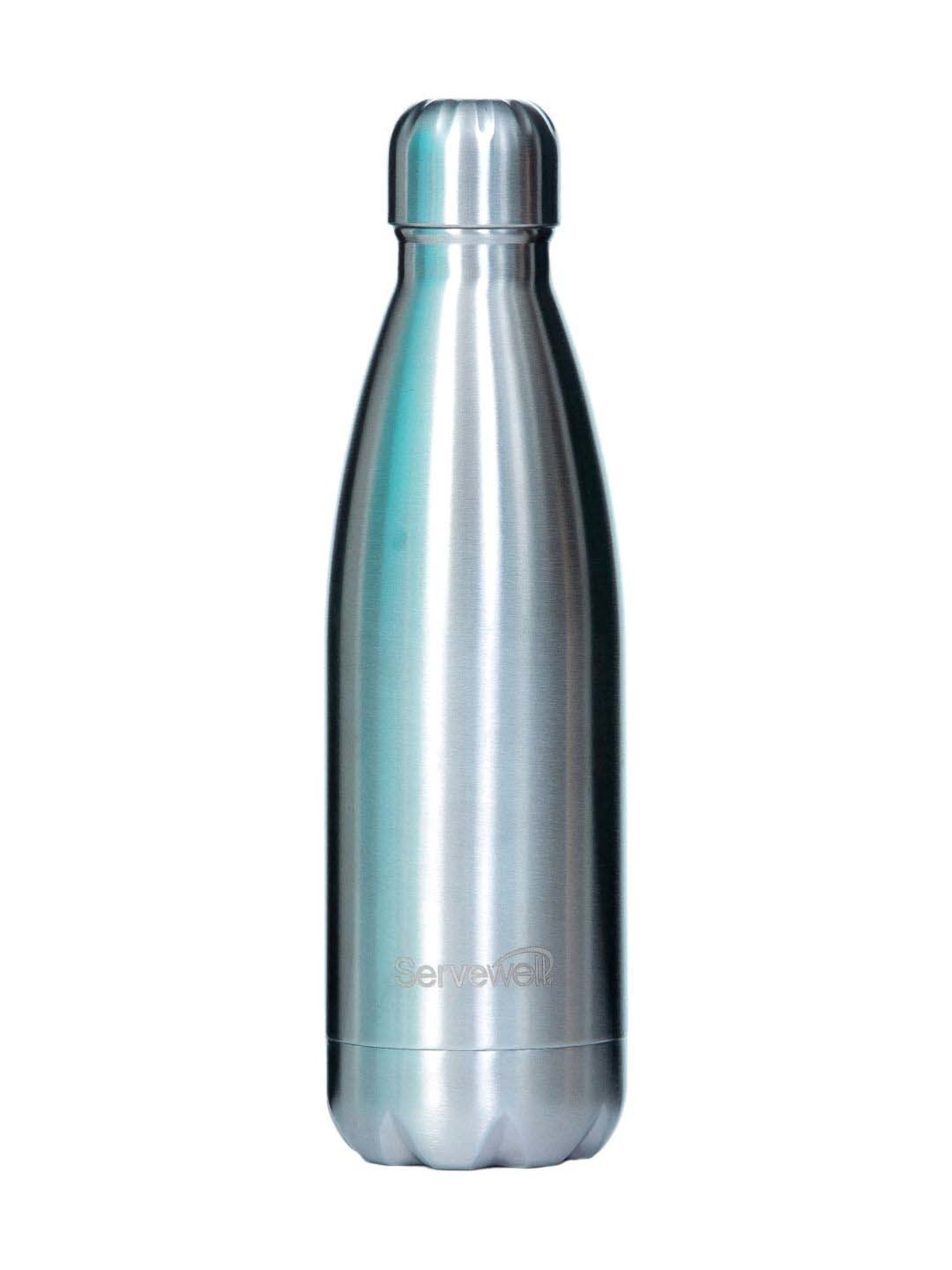 Servewell Silver Steel Bali Single Wall Water Bottle (1 L)