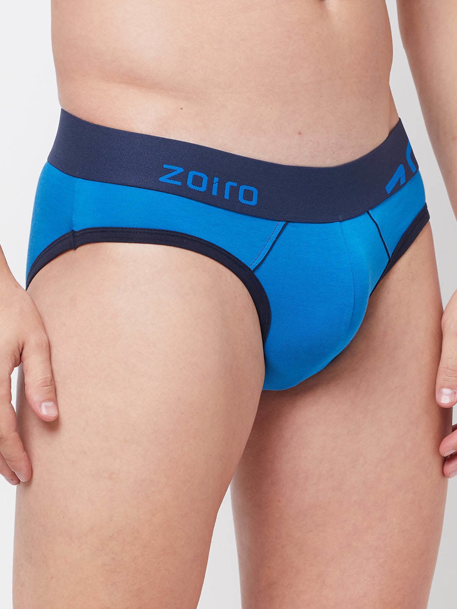 Zoiro Legion Blue & Directory Blue Regular Fit Briefs - Pack Of 2