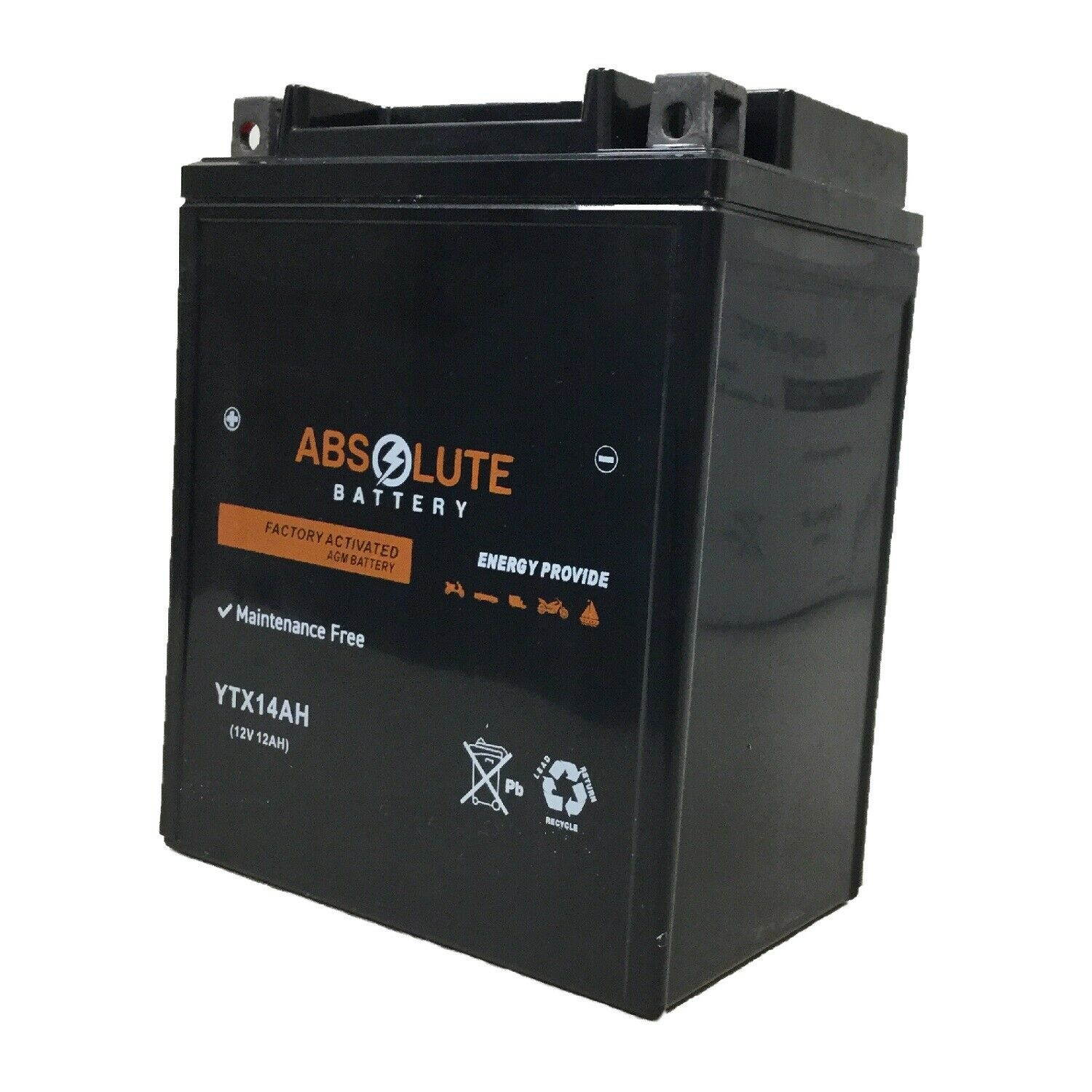 New YTX14AH-BS YB14A-A2 Battery Honda ATC200 FourTrax Big Red Kawasaki Yamaha