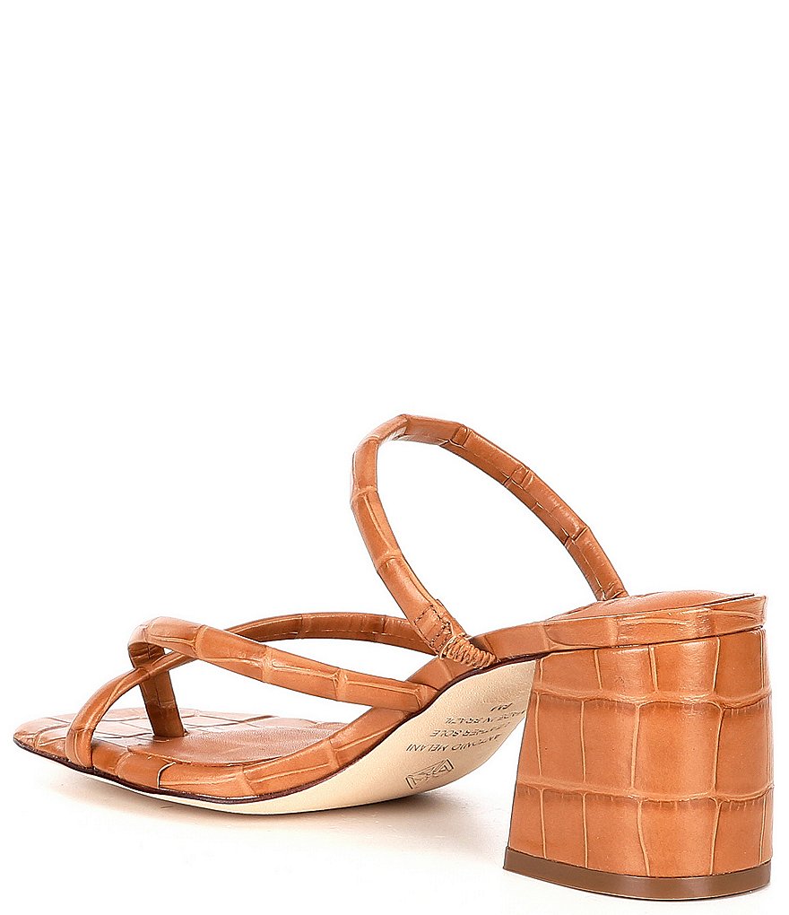 Antonio Melani Rexxza Croco Printed Leather Dress Mules