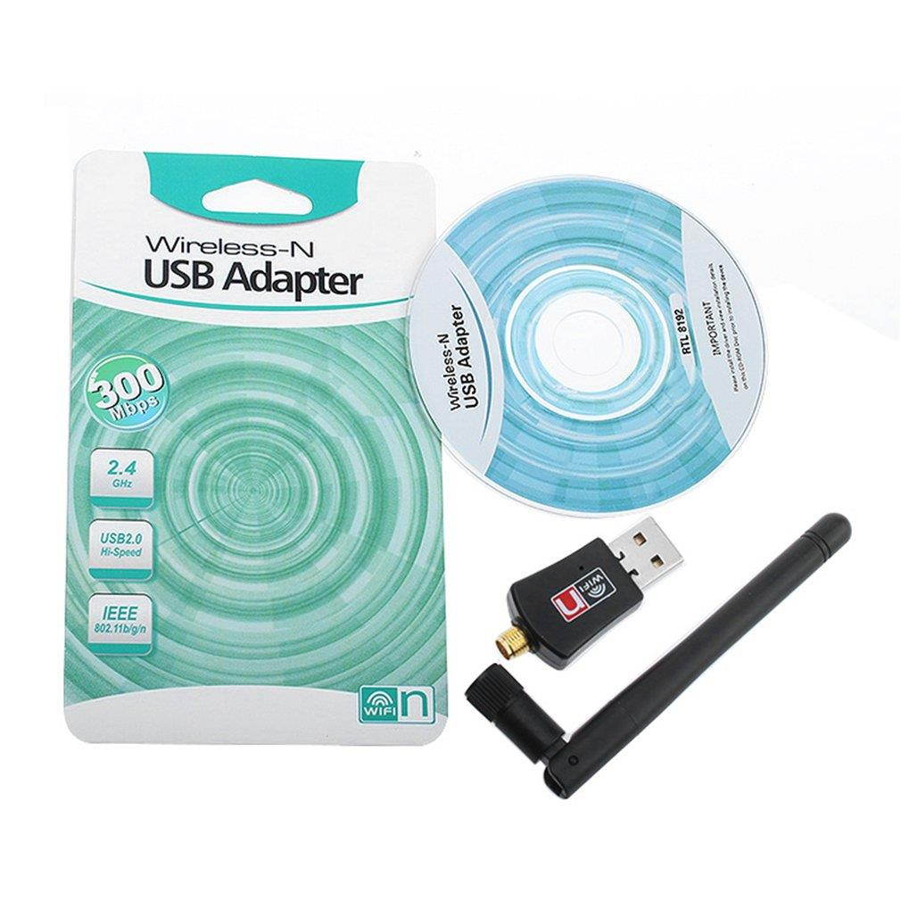 Mini Wireless USB Adapter 300M 2.4Ghz 802.11 b/g/n Network Card USB2.0 WiFi Adapter With Aerial for Desktop Laptop PC
