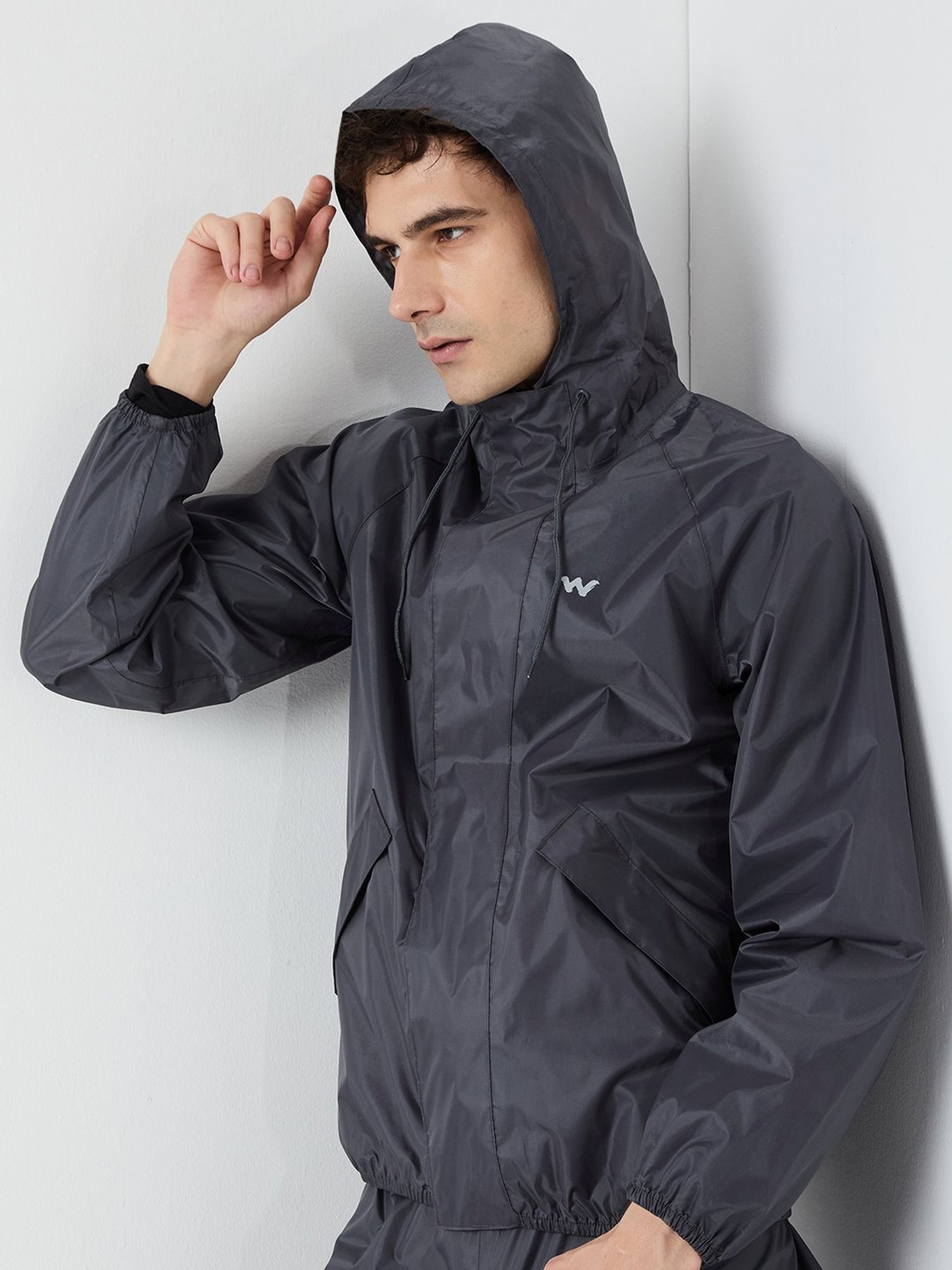 Wildcraft Dark Grey Regular Fit Raincoat Set