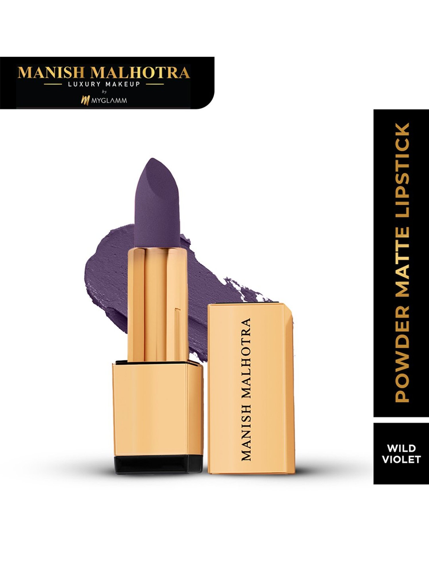 MyGlamm Manish Malhotra Powder Matte Lipstick Wild Violet - 4 gm