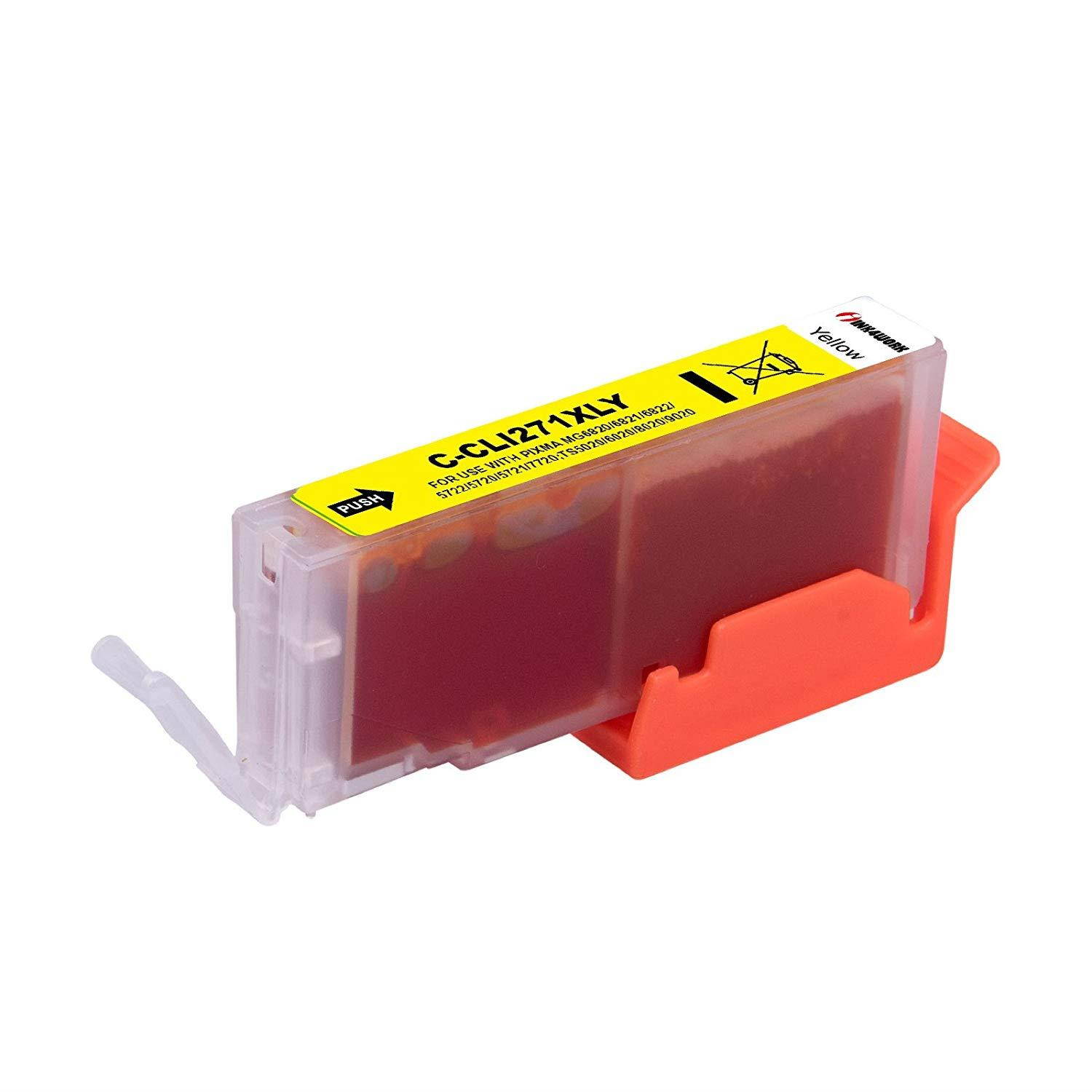 5 Pack INK4WORK Compatible Ink Cartridge Replacement for Canon PGI-270XL CLI-271XL PGI 270 CLI271 XL for Canon PIXMA TS5020 T6020 MG6820 MG6821 MG7720 MG5722 MG5720