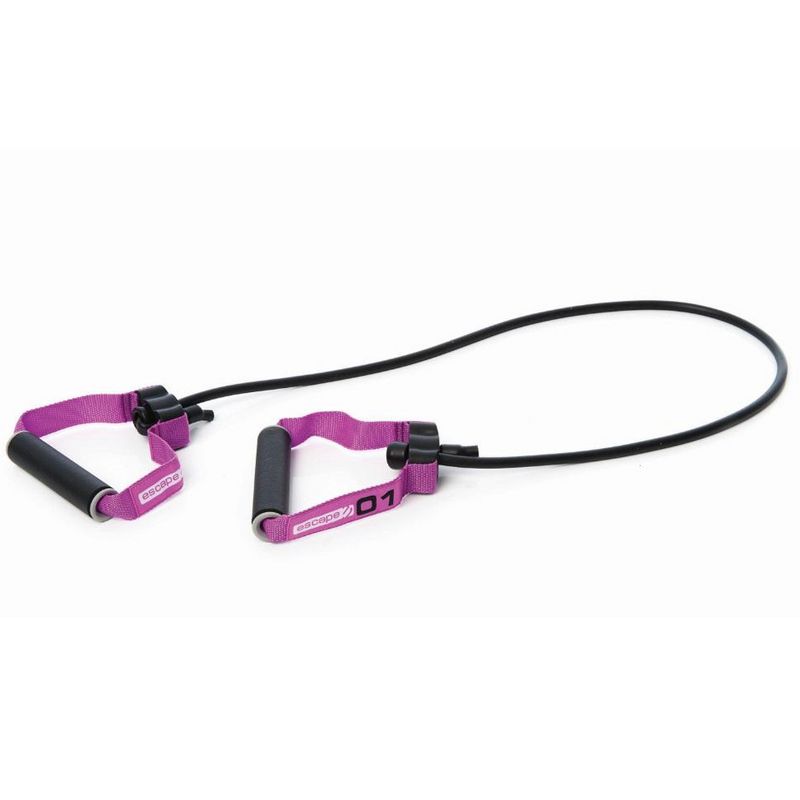 Escape Fitness Lightweight Multi Function Elastic Power 01 Tubes for Conditioning, Flexibility, and Cardio, Pink