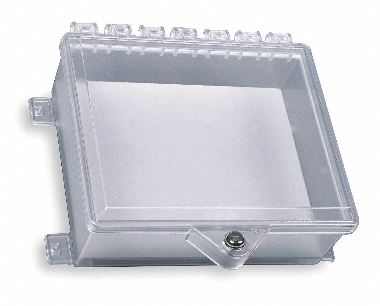 Enclosure w/Lock, Polycarbonate, Surface