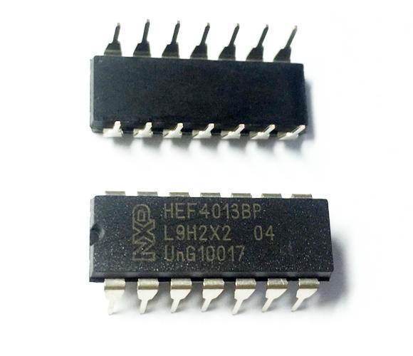 50PCS NXP HEF4013BP HEF4013 CD4013BE CD4013 4013 IC, DUAL D-TYPE FLIP FLOP, 30NS, DIP-16